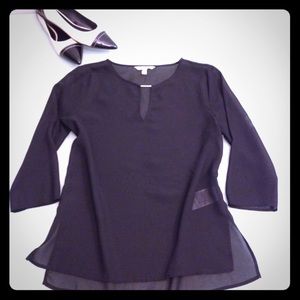 Banana republic sheer blouse lone sleeve